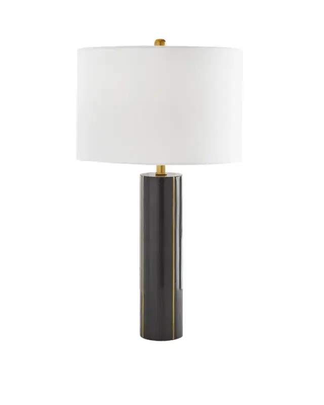 Old World Design Black Marble Haynes Lamp