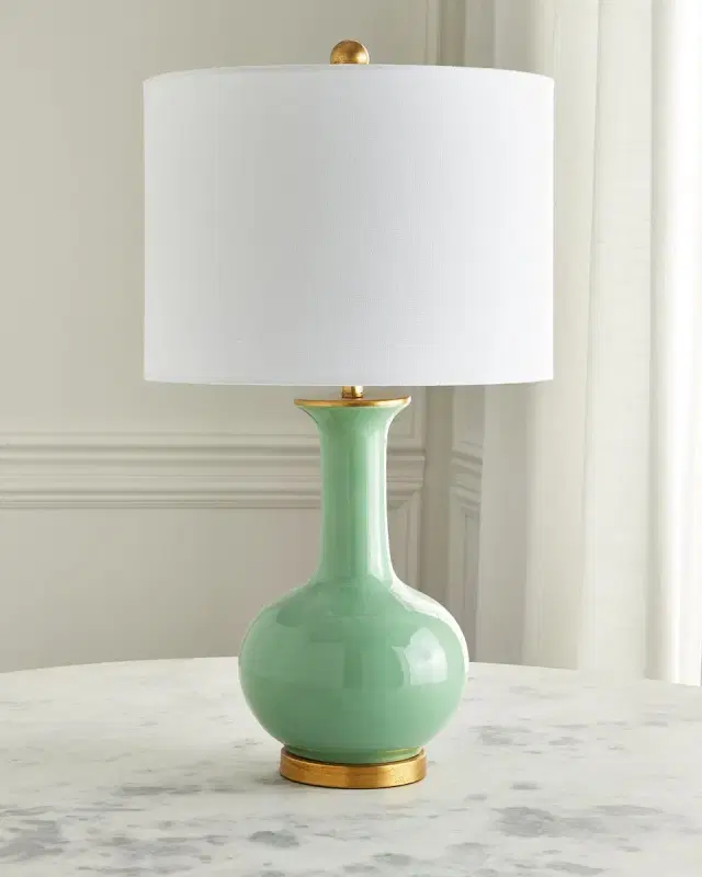 Old World Design Sylvie Green Ceramic Table Lamp