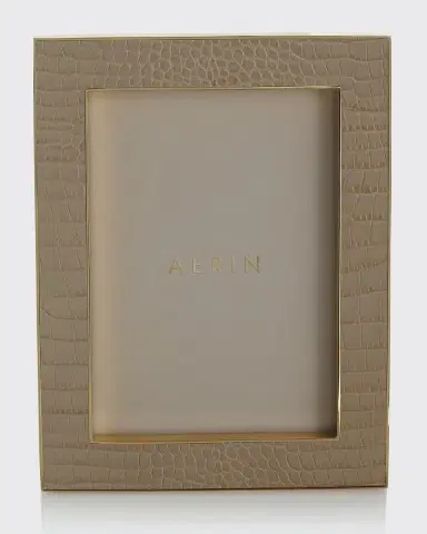 AERIN Classic Crocodile Leather Frame | Thumbnail 2