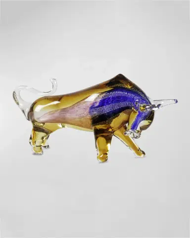 Dale Tiffany Rave Art Glass Bull Figurine | Thumbnail 3