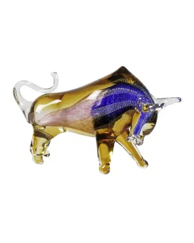 Dale Tiffany Rave Art Glass Bull Figurine | Thumbnail 1