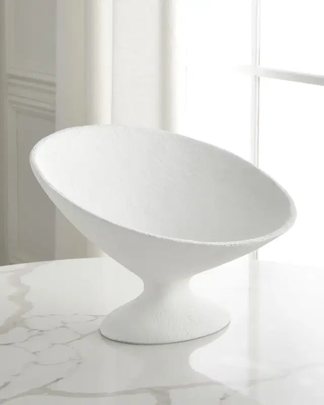 Old World Design Emelia Oval Gesso Display Bowl