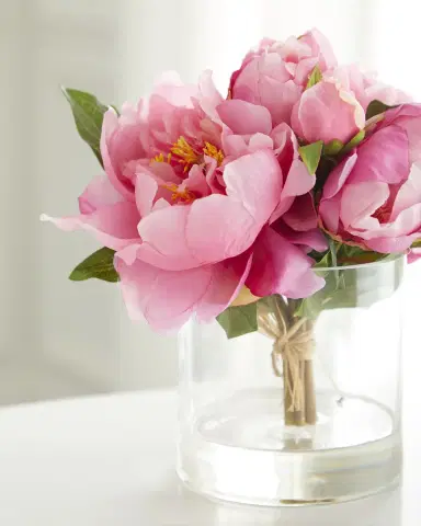 T & C Floral Company Fresh Cut Peonies Faux Floral Arrangement in Glass Jar - 9" | Thumbnail 2 T & C Floral Company Fresh Cut Peonies Faux Floral Arrangement in Glass Jar - 9" | Thumbnail 2