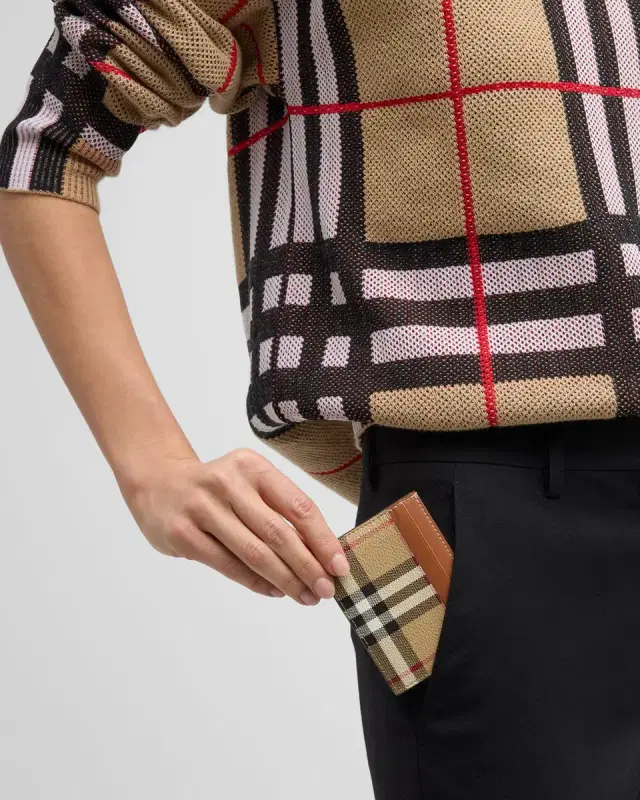 Sandon Check Card Holder