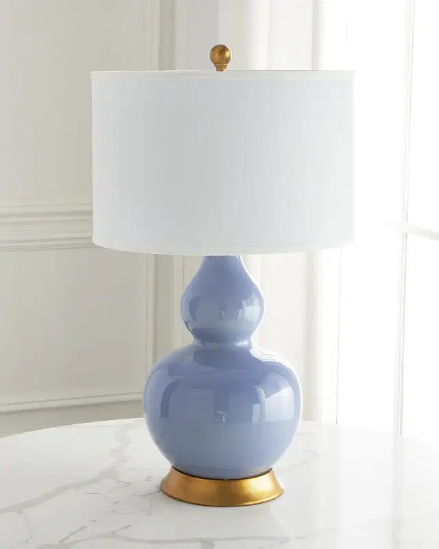 Old World Design Parisian Blue Porcelain Lamp - 31"