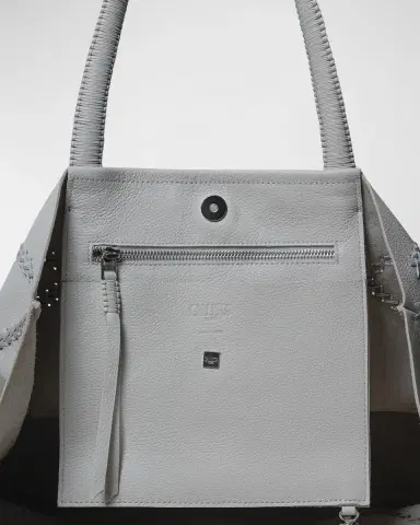 Callista Crisscross Grain Leather Tote Bag | Thumbnail 1 Callista Crisscross Grain Leather Tote Bag | Thumbnail 1