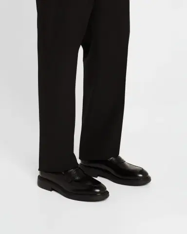 Ferragamo Men's Leather Rubber-Sole Penny Loafers | Thumbnail 2