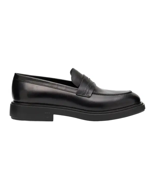 Men 's Leather Rubber-Sole Penny Loafers