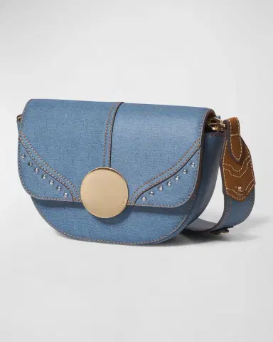 Oryany Lottie Denim Saddle Crossbody Bag | Thumbnail 4 Oryany Lottie Denim Saddle Crossbody Bag | Thumbnail 4