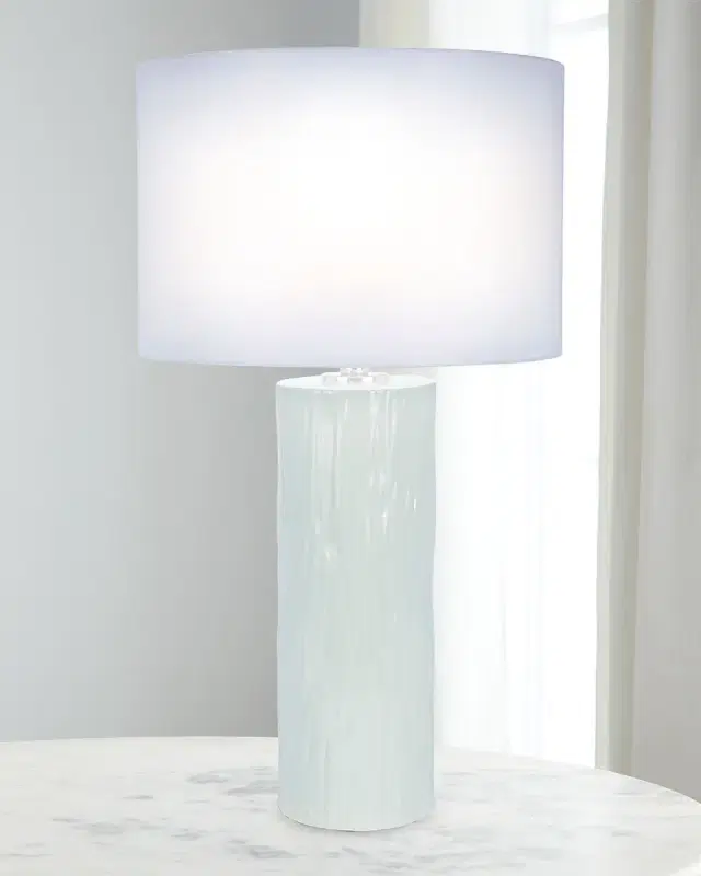 Mint Green Ceramic Timber Lamp