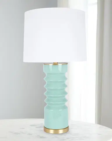 Old World Design Lennon Celadon Ceramic Table Lamp | Thumbnail 2