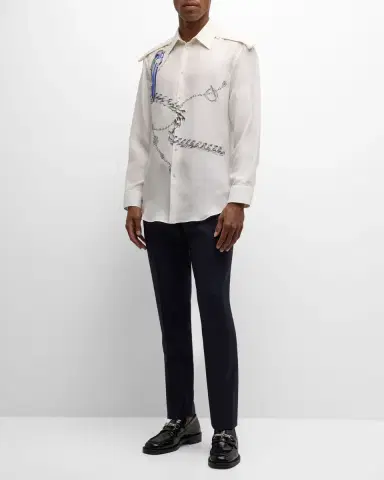 Burberry Men's Tailored Wool Trousers | Thumbnail 2 Burberry Men's Tailored Wool Trousers | Thumbnail 2