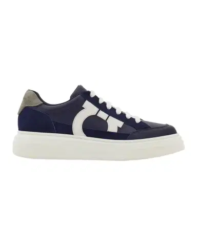 Ferragamo Men's Cassina Gancio Low-Top Sneakers | Thumbnail 1 Ferragamo Men's Cassina Gancio Low-Top Sneakers | Thumbnail 1