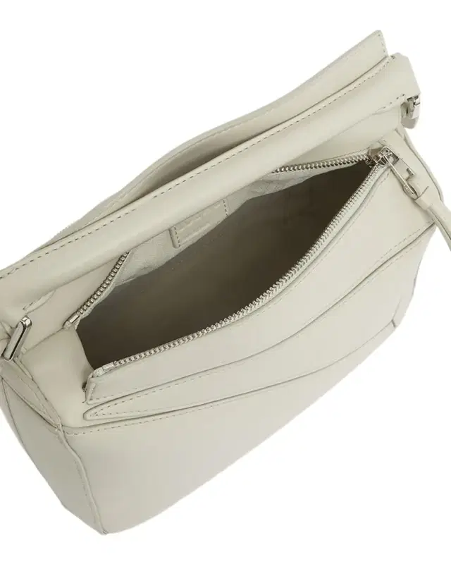 Small Puzzle Leather Top-Handle Bag
