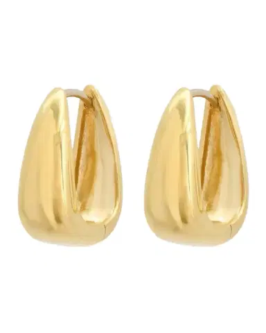 Jennifer Meyer 18K Yellow Gold Mini Elongated Teardrop Huggie Earrings | Thumbnail 1
