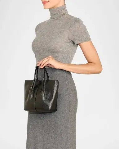 Il Bisonte Nina Small Pleated Leather Tote Bag | Thumbnail 2