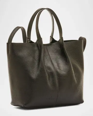 Il Bisonte Nina Small Pleated Leather Tote Bag | Thumbnail 3