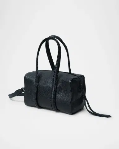 Callista Mini Bowling Grained Leather Top-Handle Bag | Thumbnail 3 Callista Mini Bowling Grained Leather Top-Handle Bag | Thumbnail 3