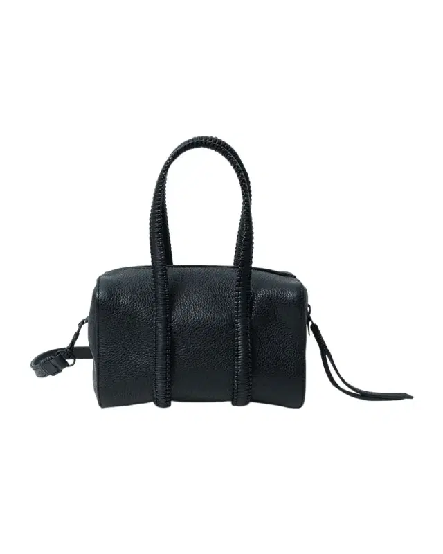 Callista Mini Bowling Grained Leather Top-Handle Bag