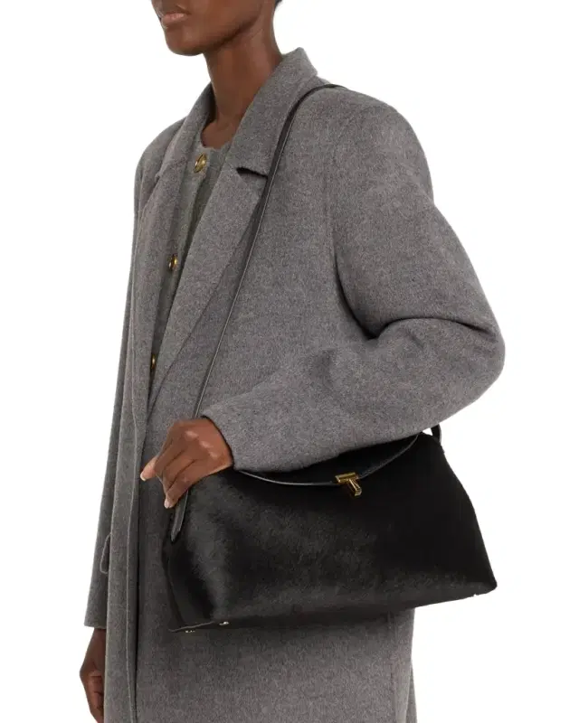 Toteme T Lock Horsehair Top-Handle Bag