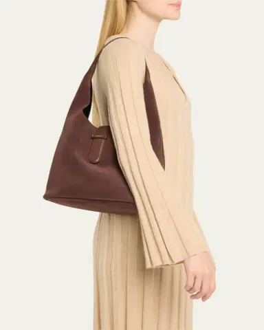 Simkhai Khai Buckle Suede Hobo Bag | Thumbnail 7