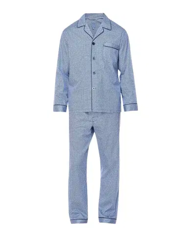 Majestic International Men's Geometric Sateen Long Pajama Set | Thumbnail 1