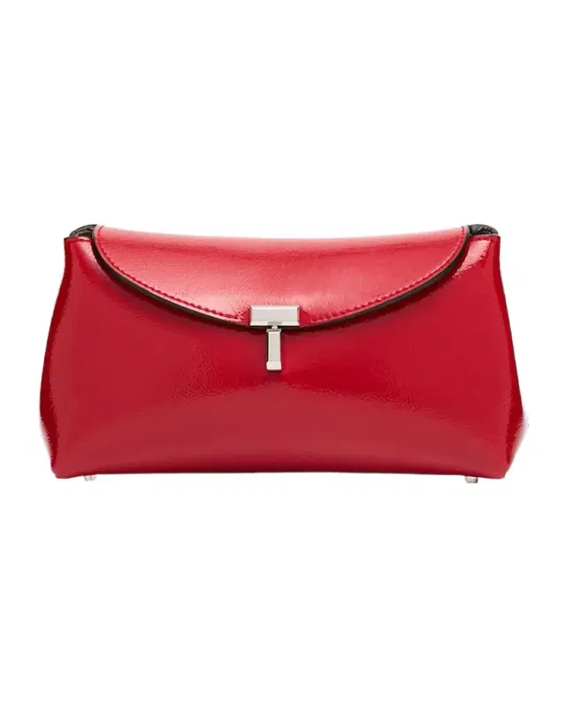 Mini T-Lock Naplack Leather Clutch