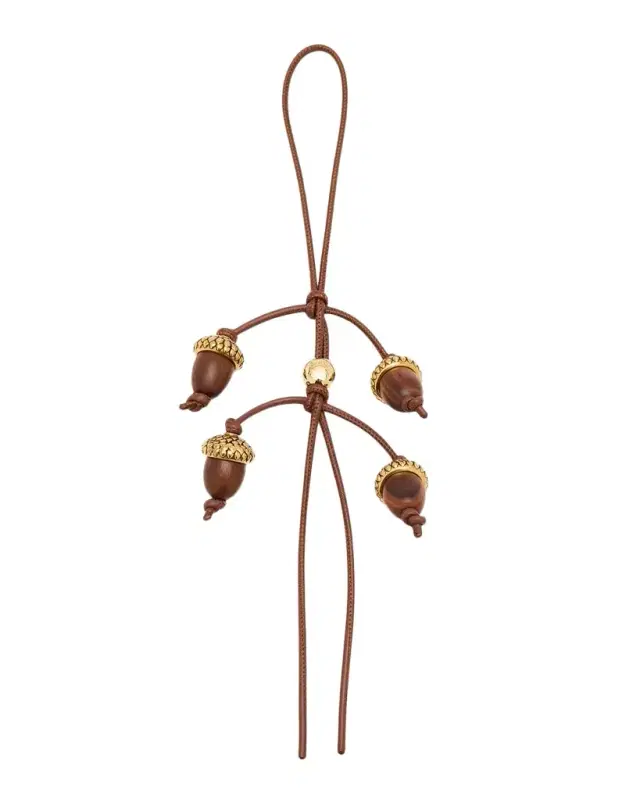 Wooden Acorn Bag Charm