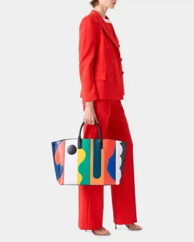 Akris Ai Medium Patchwork Leather Tote Bag | Thumbnail 2