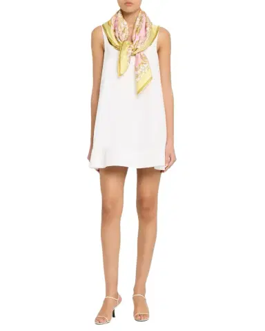 Versace Printed Silk Twill Foulard Scarf | Thumbnail 1 Versace Printed Silk Twill Foulard Scarf | Thumbnail 1