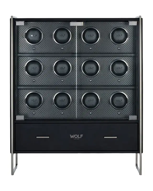 WOLF Axis 12-Piece Watch Winder Cabinet