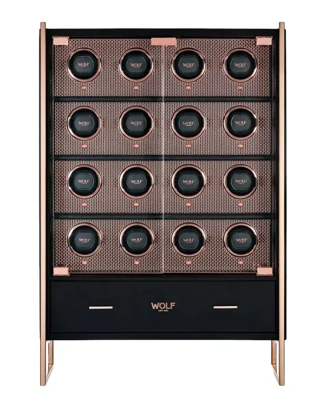 WOLF Axis 16-Piece Watch Winder Cabinet