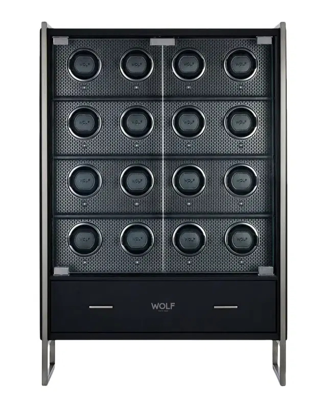 WOLF Axis 16-Piece Watch Winder Cabinet