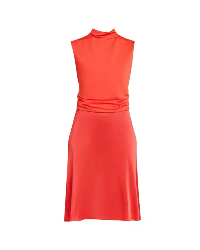 Giorgio Armani Sleeveless Mock-Neck Stretch Viscose Dress