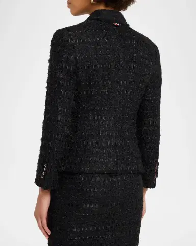 Thom Browne Frayed Satin Ribbon Tweed Sportcoat | Thumbnail 3 Thom Browne Frayed Satin Ribbon Tweed Sportcoat | Thumbnail 3