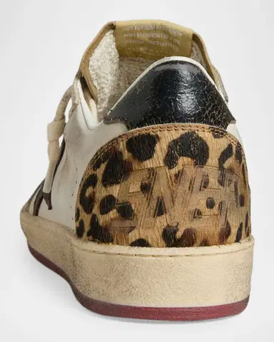 Golden Goose Ball Star Mixed Leather Low-Top Sneakers | Thumbnail 2