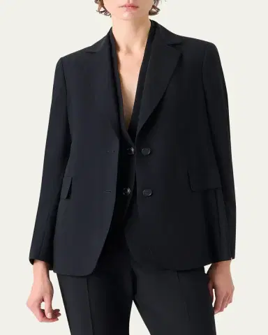 Akris Malik Cool Wool Single-Breasted Jacket | Thumbnail 4