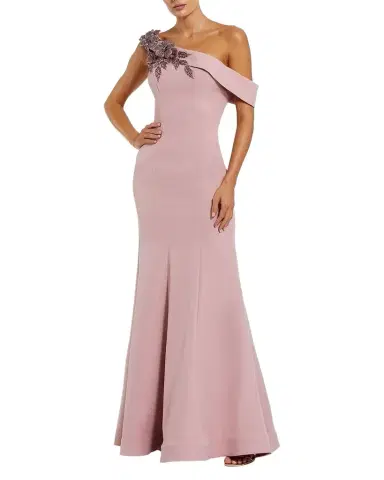 Mac Duggal Crepe Floral Beaded Off-Shoulder Mermaid Gown | Thumbnail 1