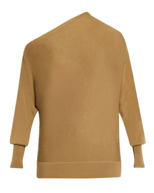 Fine Wool Silk Cold Shoulder Sweater