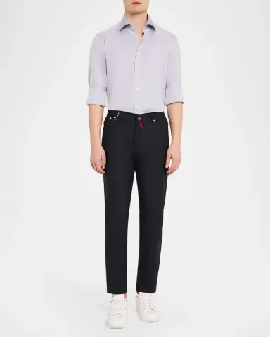 Kiton Men's Solid Button-Front Shirt | Thumbnail 2