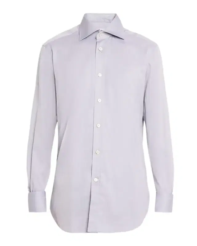 Men's Solid Button-Front Shirt