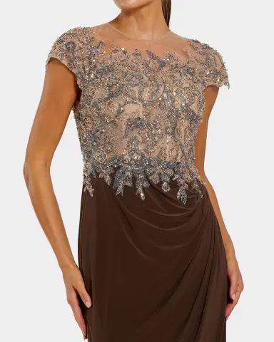 Mac Duggal Evening Crystal-Embellished Jersey Gown | Thumbnail 2