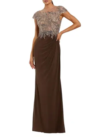 Mac Duggal Evening Crystal-Embellished Jersey Gown | Thumbnail 1