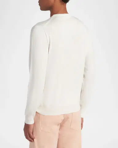 Kiton Men's Icon Silk, Cashmere and Linen Crewneck Sweater | Thumbnail 3 Kiton Men's Icon Silk, Cashmere and Linen Crewneck Sweater | Thumbnail 3