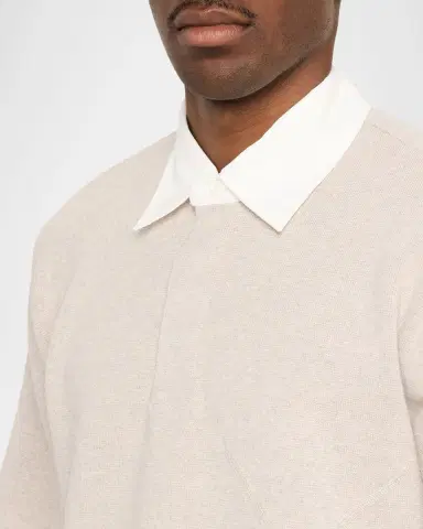 Hudson Men's Contrast-Collar Cotton and Cashmere Polo Shirt | Thumbnail 6 Hudson Men's Contrast-Collar Cotton and Cashmere Polo Shirt | Thumbnail 6