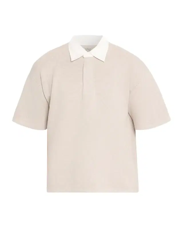 Men 's Contrast-Collar Cotton and Cashmere Polo Shirt