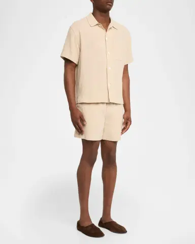 FRAME Men's Open Weave Textured Pull-On Shorts | Thumbnail 2 FRAME Men's Open Weave Textured Pull-On Shorts | Thumbnail 2