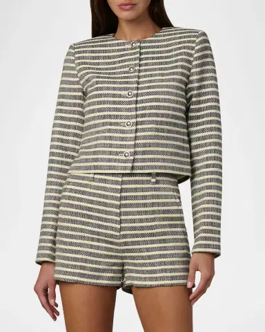 Joe 's Jeans Talia Stripe Tweed Jacket | Thumbnail 4 Joe 's Jeans Talia Stripe Tweed Jacket | Thumbnail 4