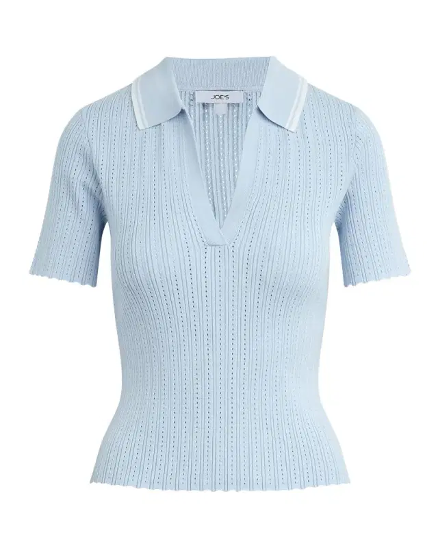 Joe's Jeans Jess Short-Sleeve Pointelle Polo