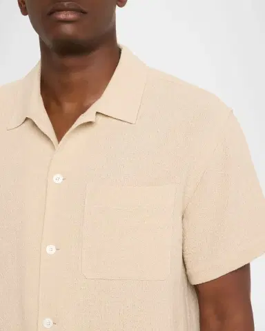 FRAME Men's Textured Short-Sleeve Shirt | Thumbnail 5